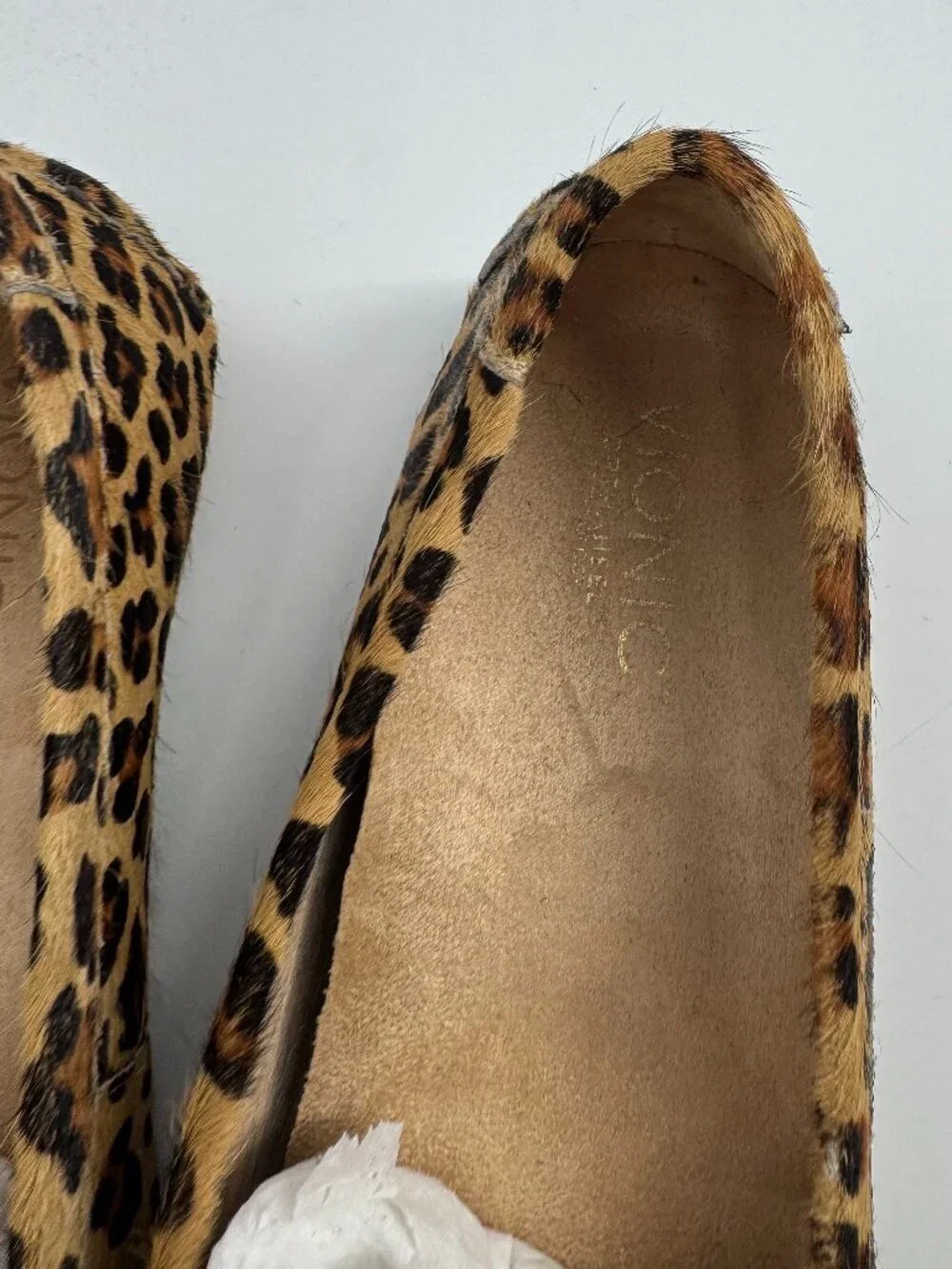 Vionic Leopard Print Calf Hair Orthotic Loafers Size 8.5